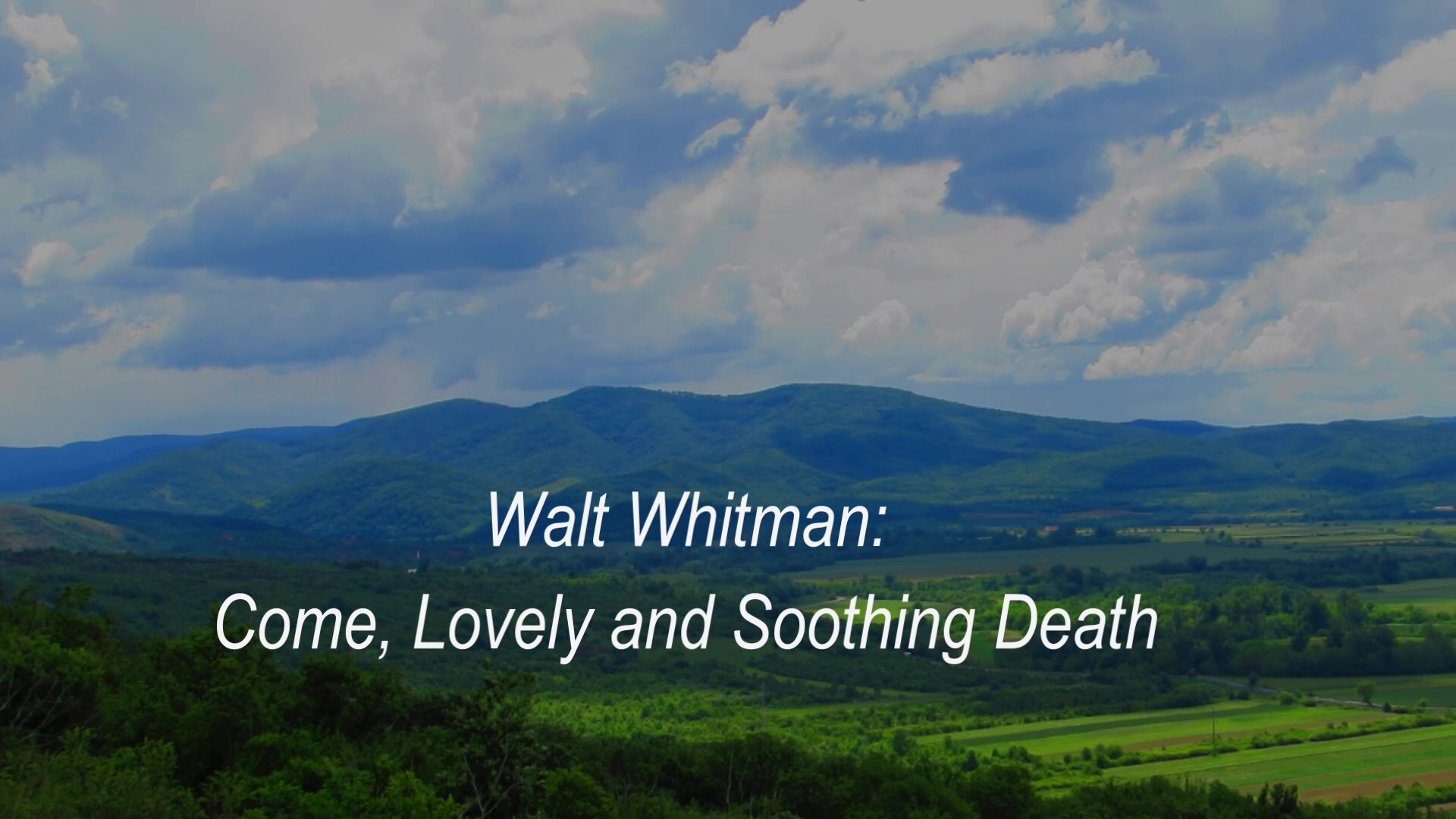 Come, Lovely and Soothing Death